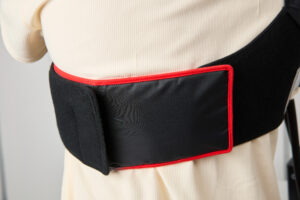 the extension strap being used